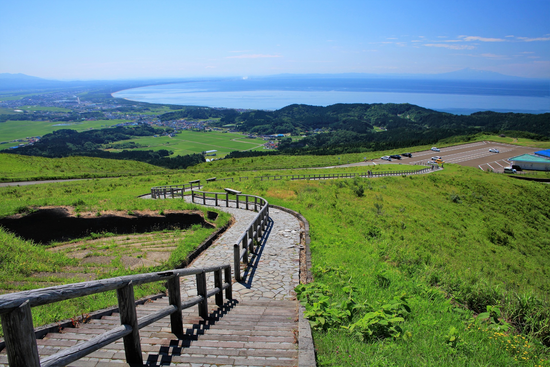 日本の風景 遠くに見える日本海 壁紙19x1280 壁紙館