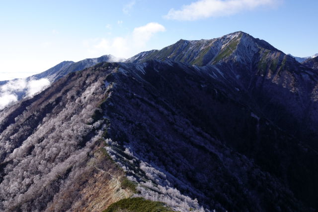 初冬の大天井岳