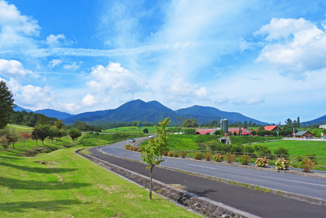 高原 山 夏空 蒜山高原