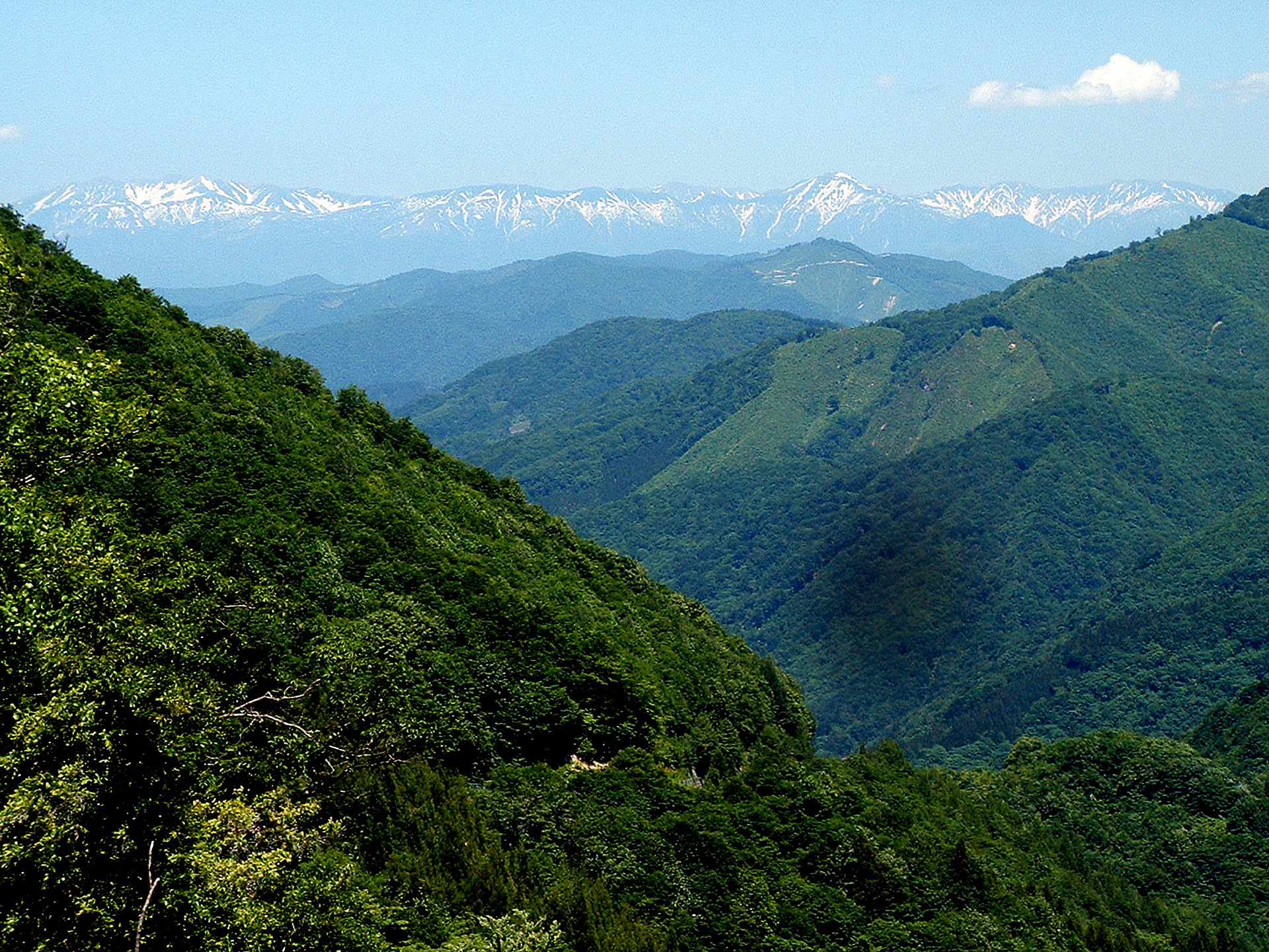 日本の風景 天生峠から北アルプス 壁紙19x1440 壁紙館