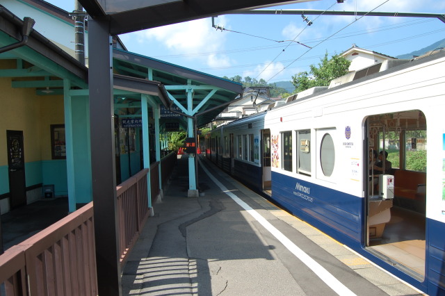 別所温泉駅ホームにて 2019年夏