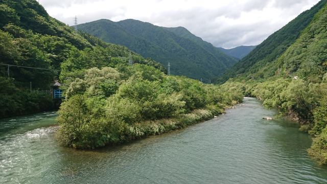 初秋の信州梓川