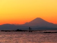 富士山の夕景