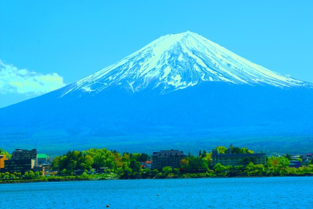 河口湖から富士山