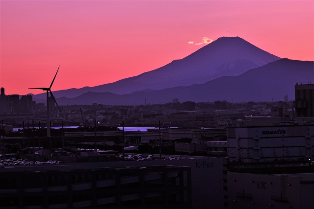 富士山の夕景