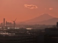 川崎から富士山を望む