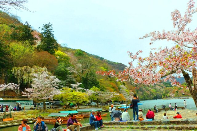 桜の嵐山