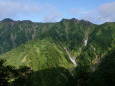 岩小屋沢岳を望む