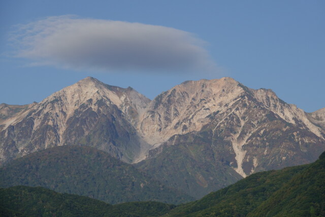 笠雲現る