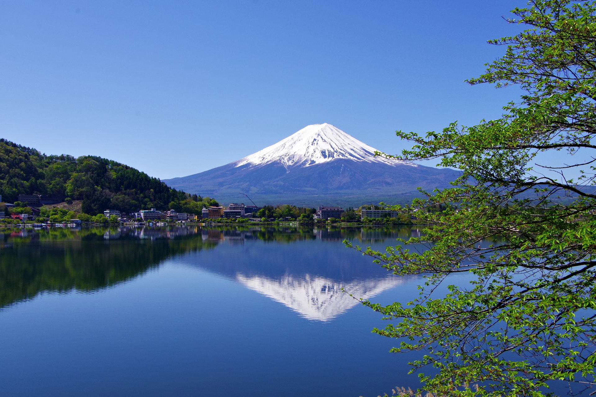 日本の風景 逆さ富士 河口湖 壁紙19x1280 壁紙館