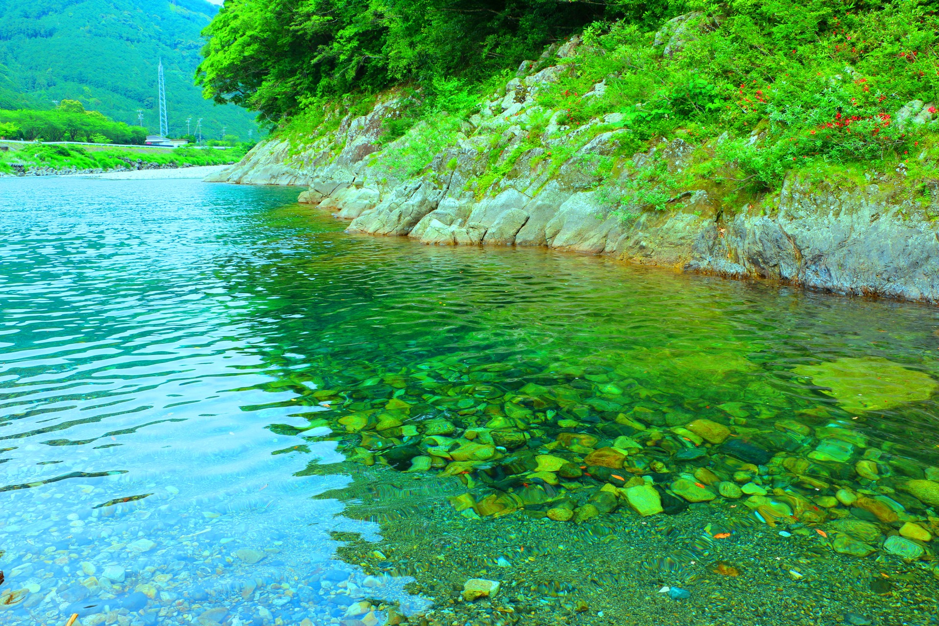 日本の風景 清流銚子川 壁紙19x1280 壁紙館