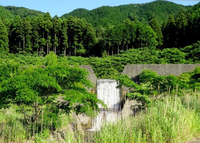 砂防ダムの滝