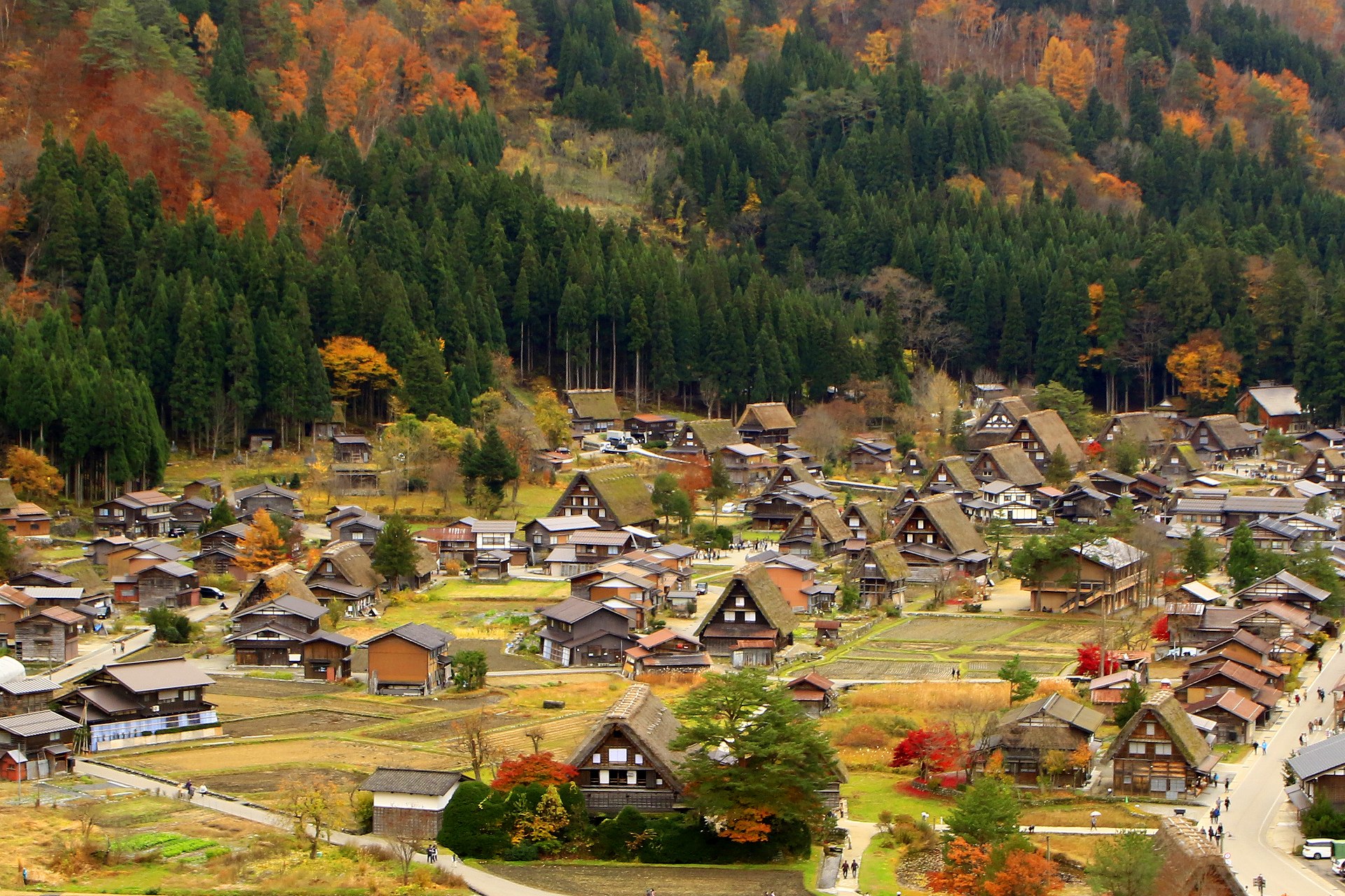 日本の風景 白川郷の秋 壁紙19x1280 壁紙館