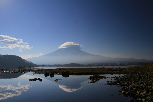 W笠雲富士山