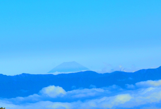 南アルプスの後に富士山