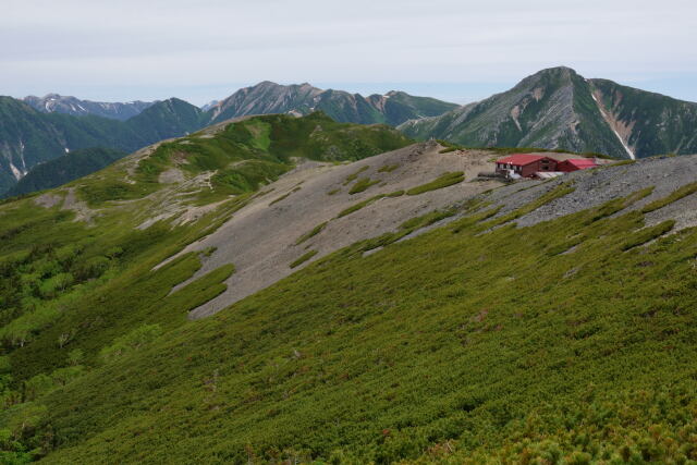 蝶ヶ岳稜線