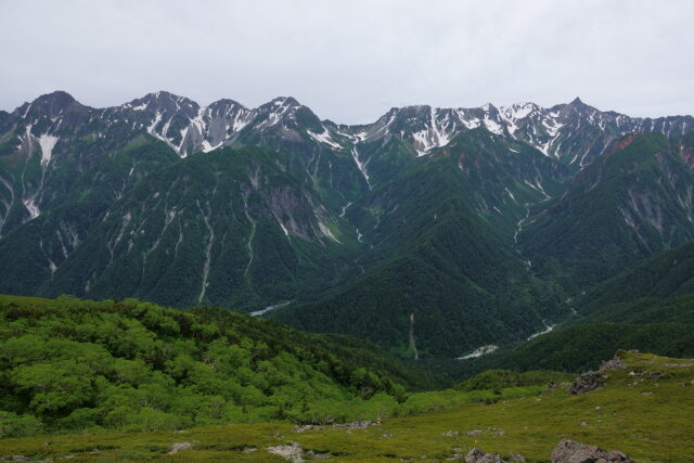 蝶ヶ岳からの槍穂