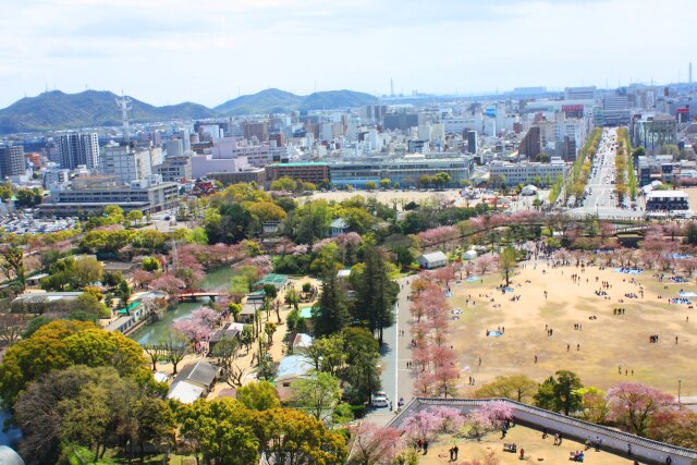 姫路城から姫路市街