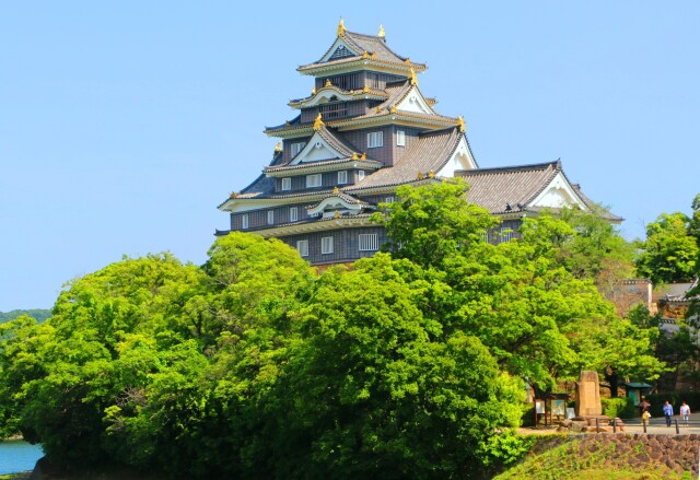 新緑の岡山城