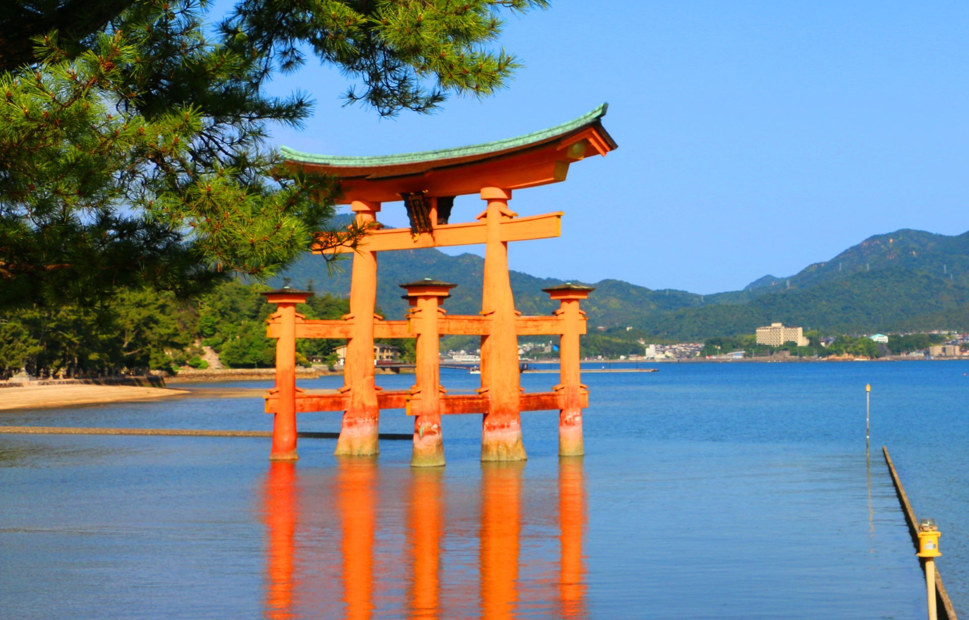 日本の風景 新緑の厳島神社 壁紙19x1230 壁紙館