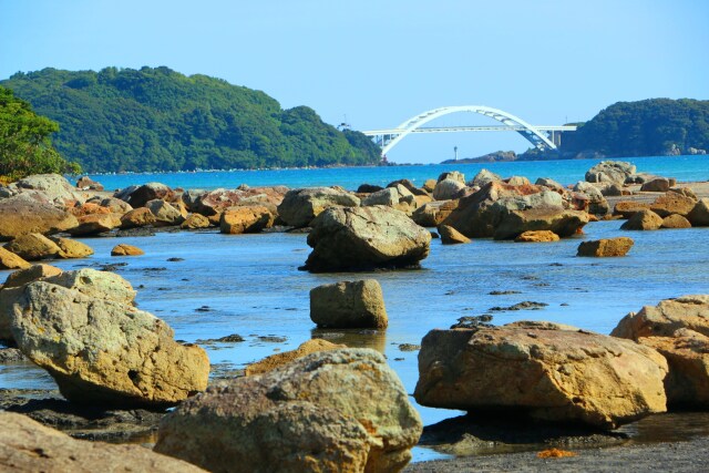 串本の夏の海