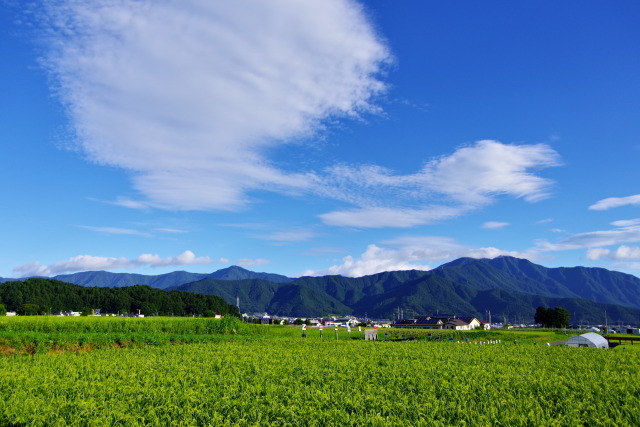 夏空と御坂山系