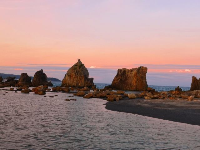 橋杭岩の夕暮れ