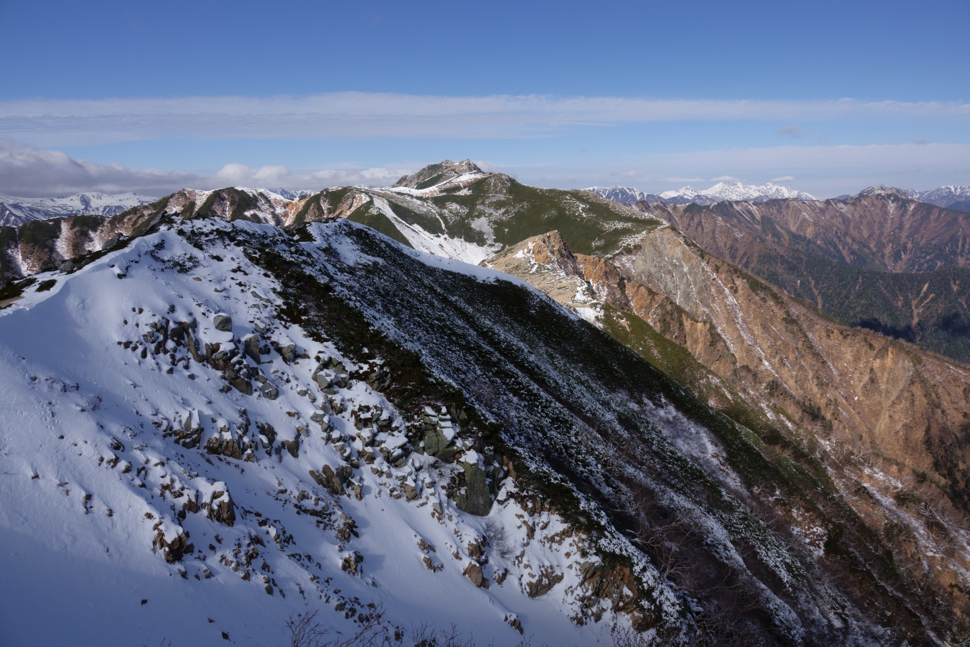 日本の風景 横通岳頂上にて 壁紙19x1280 壁紙館