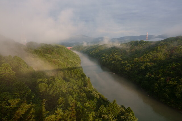 朝の木曽川