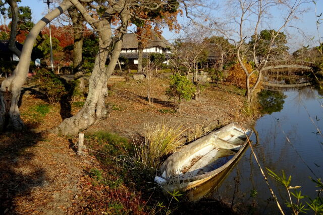 冬の夕暮れ クリーク公園