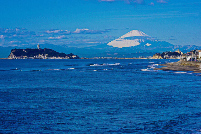 富士山と江ノ島