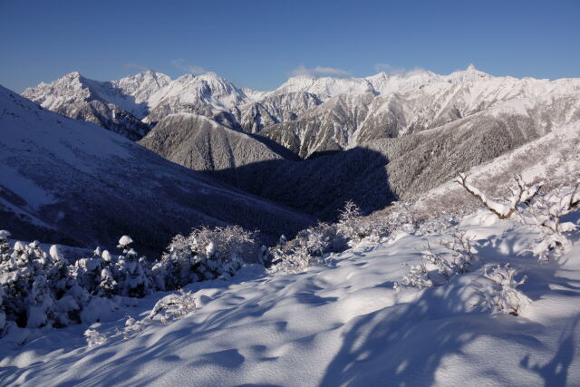 新雪の槍穂