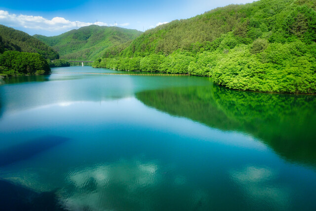 梅雨入り前の山水