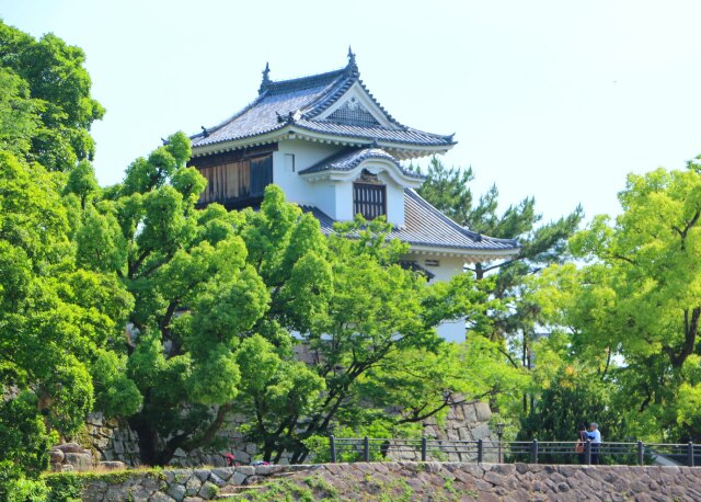 新緑の岡山城