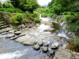 滝流水遊歩道の飛び石