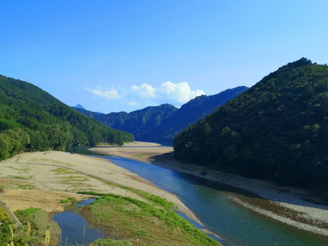 夏の熊野川