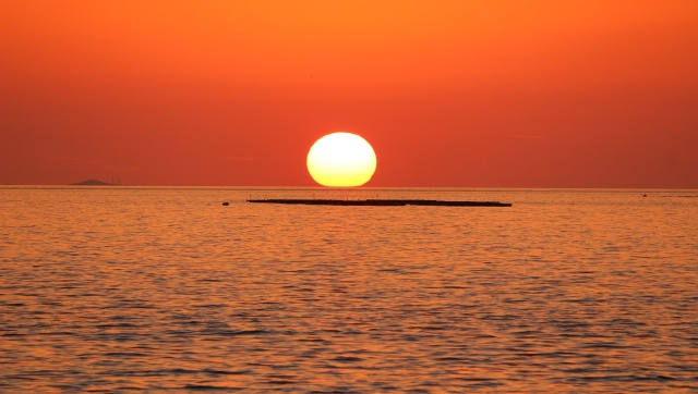 有明海に沈む夕日②