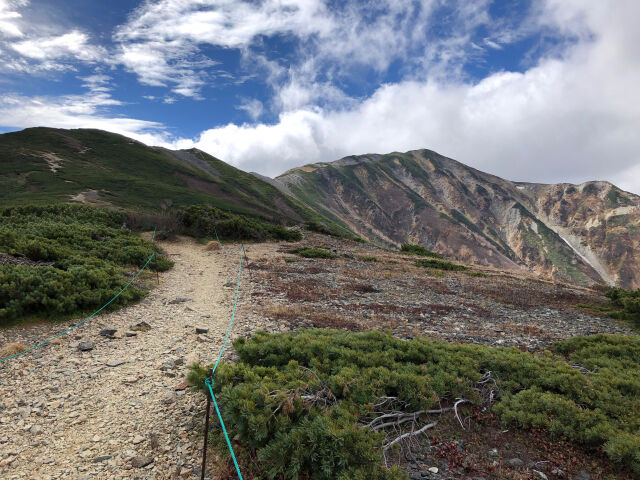 雷鳥坂にて