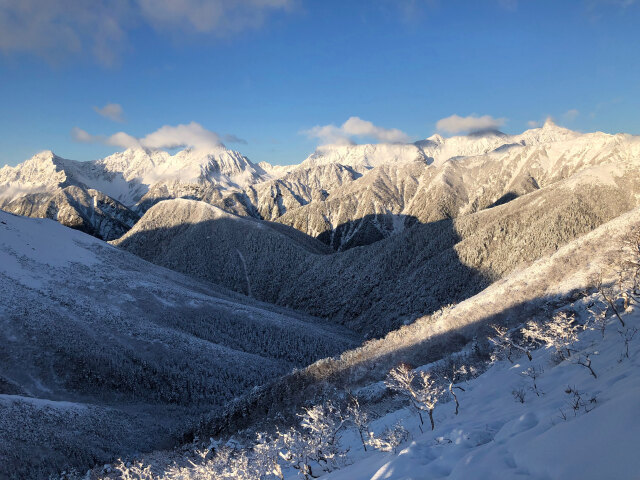 新雪の槍穂