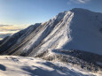 朝の常念岳