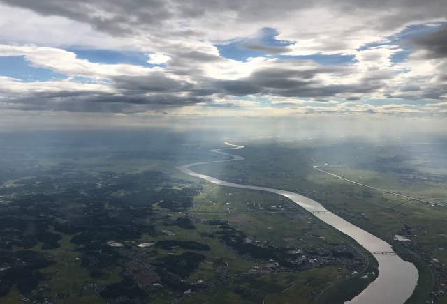 成田空港上空