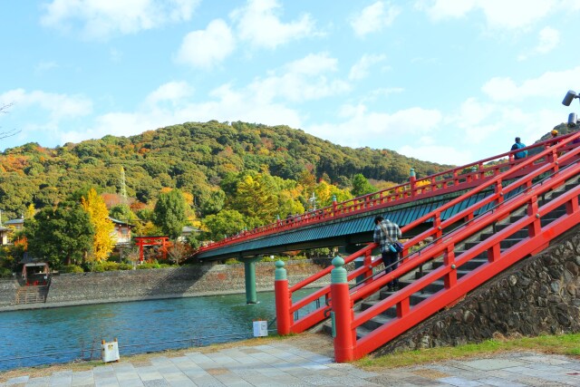 秋の宇治川