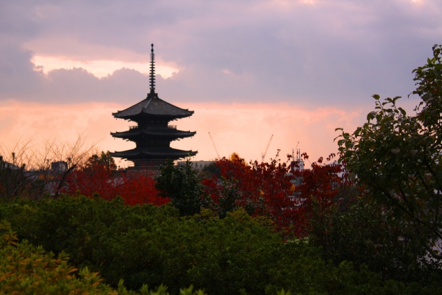 京都の夕暮れ