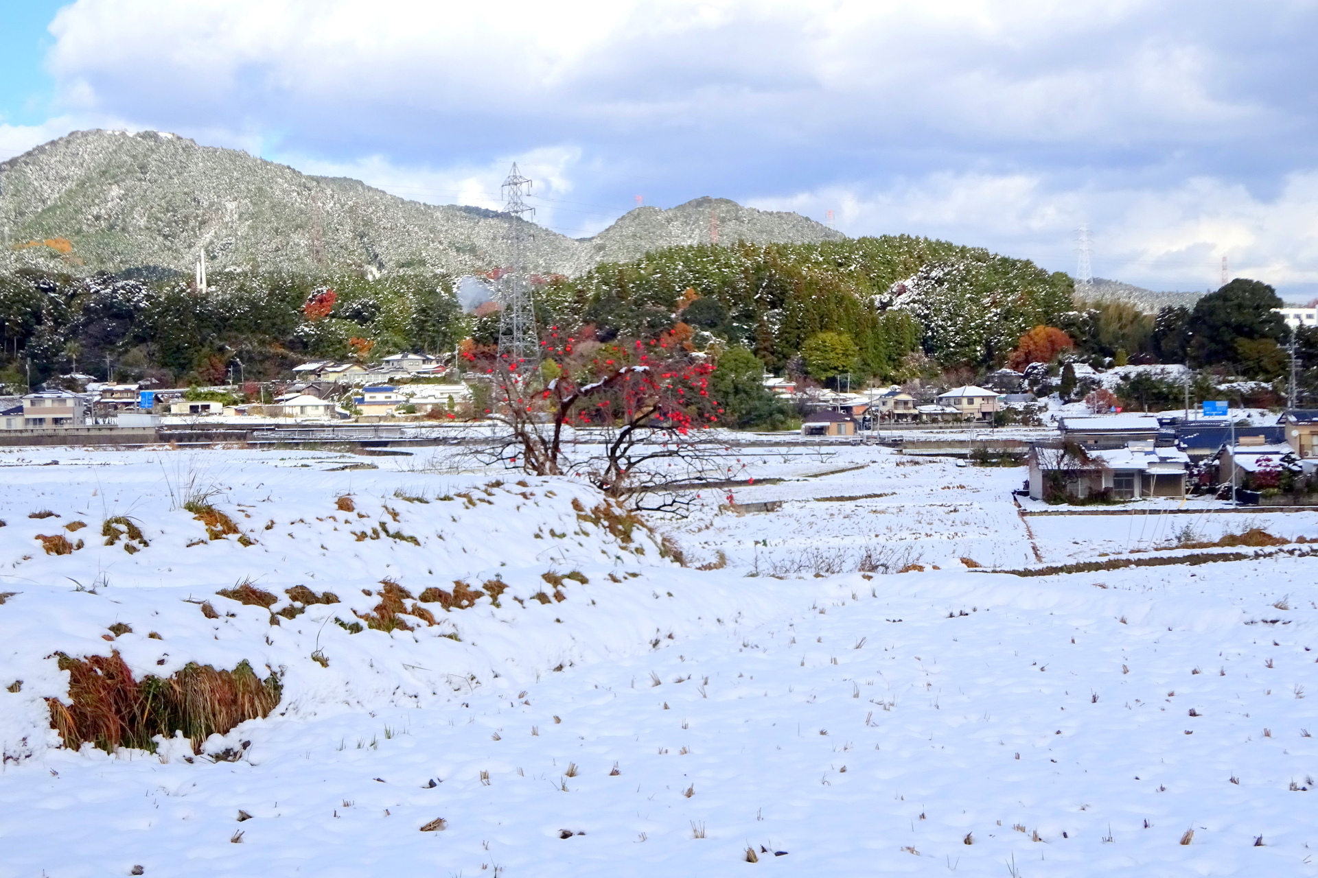 日本の風景 冬を迎えた里の雪景色 壁紙19x1280 壁紙館