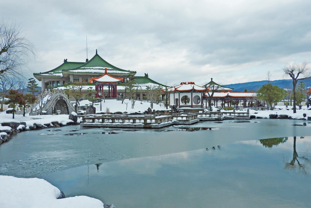 燕趙園 雪景色