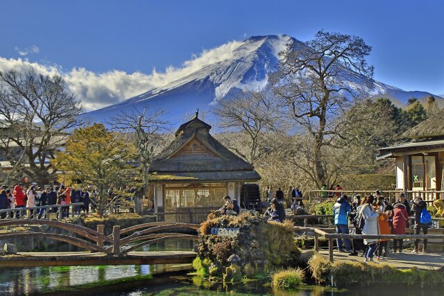 忍野の冬