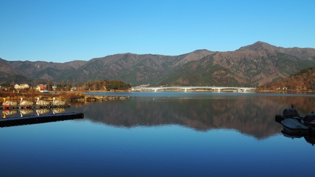 新春の河口湖