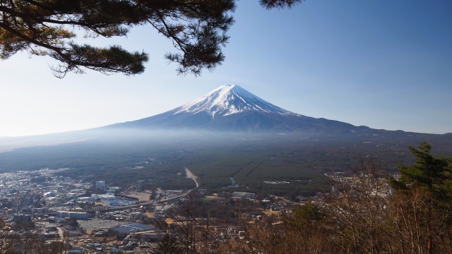 新春の天上山