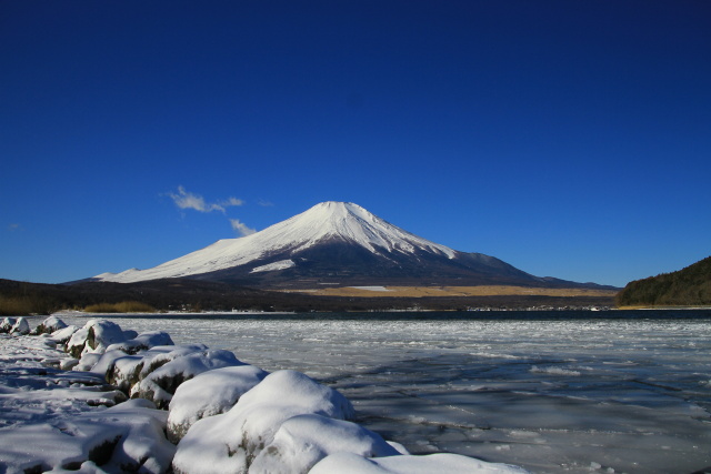 真冬の山中湖