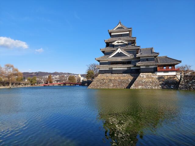 早朝の国宝松本城